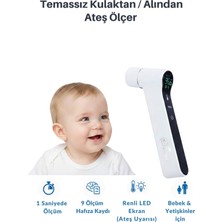 Dijital Ateş Ölçer, Kulak ve Alından Temassız Infrared, Hızlı ve Güvenilir