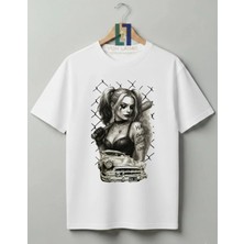 Von Labas Harley Quinn Tasarımlı %100 Pamuklu Unisex Tişört