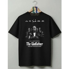Von Labas The Godfather Baskılı Unisex Premium %100 Pamuklu Tişört - Özel Tasarım Sinefilm Serisi