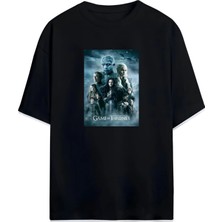 Von Labas Game Of Thrones Tasarımlı Unısex Oversıze Pamuklu Tshırt