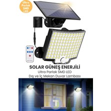 Eser Ticarett 5 Metre Kablolu Solar Hareket Sensörlü Duvar Lambası – Uzaktan Kumandalı Dış Mekan Aydınlatma