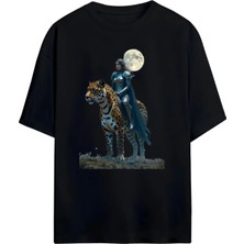 Von Labas Yeni Sezon Oversize Jaguar Figürlü Pamuklu Tshirt - Farklı Bedenlerde!