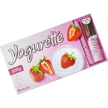 Ferrero Yogurette 8 Riegel 100 gr Çilekli Sütlü Çikolata Lezzeti ile Tatlandırılmış
