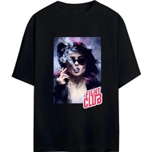 Von Labas Fıght Club Tasarımlı Unısex Yeni Sezon Oversıze Pamuklu  T-Shırt