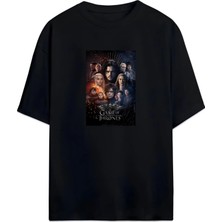 Von Labas Game Of Thrones Tasarımlı Unısex Oversıze Pamuklu Tshırt