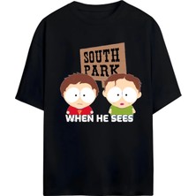 Von Labas South Park Tasarımlı Unısex Yeni Sezon Oversıze Pamuklu  T-Shırt