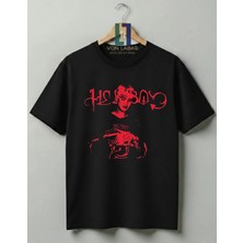 Von Labas Lil Peep Hellboy Özel Tasarım Baskılı %100 Pamuklu Unisex Tişört