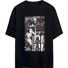 Von Labas Amy Wınehouse Tasarımlı Yüksek Baskı Kaliteli Unısex Yeni Sezon Oversıze Pamuklu  T-Shırt