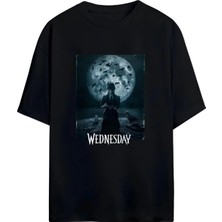 Von Labas Wednesday  Tasarımlı Yüksek Baskı Kaliteli Unısex Yeni Sezon Oversıze Pamuklu  T-Shırt