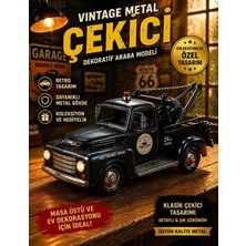 Vintage Metal Çekici Dekoratif Araba Modeli Tow Truck Nostaljik Masa Üstü Ofis Ev Dekoru