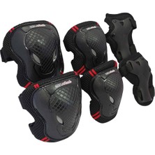 PremiumPort Çocuk Scooter ve Paten Koruma Seti, Kırmızı, Dizlik ve Dirseklik, S Beden