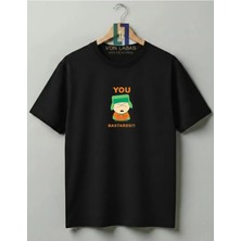 Von Labas Premium Baskı South Park Temalı %100 Pamuklu Bisiklet Yaka Tişört