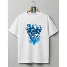 Von Labas The Witcher Tasarımlı Premium Baskılı Tişört - Özel Tasarım %100 Pamuklu T-Shirt