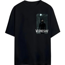 Von Labas Wednesday -Addams-Tyler Tasarımlı Yüksek Baskı Kaliteli Unısex Yeni Sezon Oversıze Pamuklu  T-Shırt