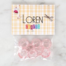 Hobibahçem Loren Crafts Pembe 8'li Düğme - 3064