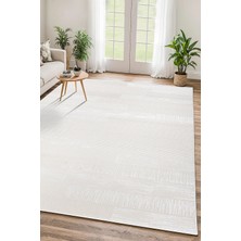 Loomina Home Krem Pamuk Taban Modern Desen Tozumaz Yumuşak Salon Oturma Odası Koridor Çocuk Antre Halı Yolluk