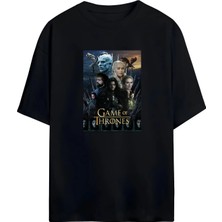 Von Labas Game Of Thrones Tasarımlı Unısex Oversıze Pamuklu Tshırt