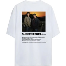 Von Labas Supernatural Cover Unısex Oversıze T-Shırt (Sırt ve Göğüs Tasarımlı)