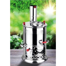 Nuvvo Zarif Iş Semaver Tek Musluk 3.5 Litre Odun Kömür Piknik Semaveri