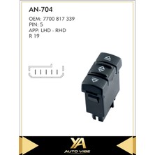 Universal R19 Cam Düğmesi Sol Taraf Cam Anahtar Renault 19 Auto Sol 5pin