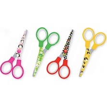 Gıpta 1 Adet Küt Uçlu Desenli Çocuk Makası - K704 Çocuklar İçin Renkli ve Eğlenceli Tasarım