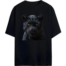 Von Labas Yeni Sezon Oversize Jaguar Figürlü Pamuklu Tshirt - Farklı Bedenlerde!