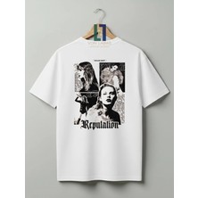 Von Labas Taylor Swift Reputation Vintage Grafik Tasarımlı Pamuklu Unisex T-Shirt