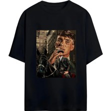 Von Labas Tommy Shelby,peakyblınders,thomas Shelby Tasarımlı Unısex Yeni Sezon Oversıze Pamuklu  T-Shırt