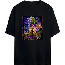 Von Labas Tim Burton'ın Hültleşmiş Filmi "beetlejuice" Hayranlarına Özel Tasarlanmış Unisex Pamuklu Tişört