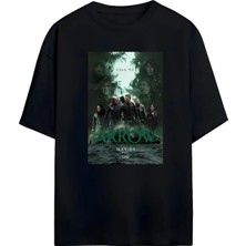 Von Labas Arrow Dizi Tasarımlı Yüksek Baskı Kaliteli Unısex Yeni Sezon Oversıze Pamuklu  T-Shırt