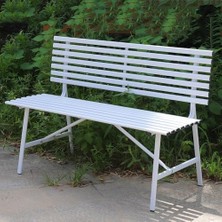 Nuvvo Bu Bahçe Bankı, Dış Mekanlar Için Metal Bahçe Bankı, 2 Kişilik Oturma Bankı, Sundurma Tasarımı, Toz Boyalı, Hava Koşullarına Dayanıklı, 300 Kg'a Kadar Taşıma Kapasitesi, Sundurma Için Ideal,