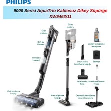 Philips Phılıps 9000 Serisi Aquatrio Kablosuz Dikey Süpürge, Aquaspin Başlık, Powercyclone Aqua, XW9463/11