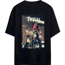 Von Labas Tupac Shakur - Thug Lıfe  Yüksek Baskı Kaliteli Unısex Yeni Sezon Oversıze Pamuklu  T-Shırt