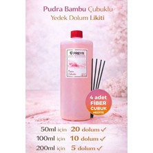 Freyr Pudra Oda Kokusu 1 Litre Yedek Dolum Likiti — Bambu Çubuklu Reed Diffuser