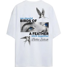 Von Labas Bıllıe Eılısh Bırds Of A Feather Unısex Tshırt (Pamuklu Penye Ürün-Yüksek Çözünürlüklü Baskı)
