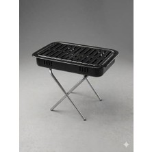 Nuvvo Ayaklı Oluklu Köfteci Tipi Mangal - Taşınabilir Katlanabilir Izgara - 44 x 29