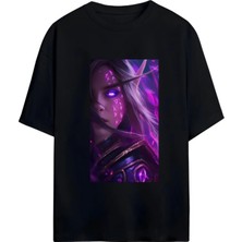 Von Labas World Of Warcraft Tasarımlı Unısex Oversıze Pamuklu Tshırt