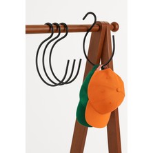 PremiumPort Siyah Şapka ve Eşarp Askısı, Çanta ve Elbise Askısı, Metal Tasarım