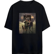 Von Labas The Walkıng Dead Tasarımlı Yüksek Baskı Kaliteli Unısex Yeni Sezon Oversıze Pamuklu T-Shırt