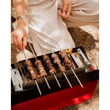 Nuvvo Fumo M Pratik Kamp Barbekü Mangal + Taşıma Çantası Hediyeli (Kırmızı)