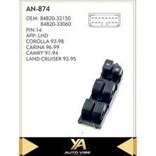 Universal Corolla Cam Düğmesi Cam Anahtar Toyota Corolla 93-98 Camry Carına Corona 93-98 Sol Dörtlü 14PİN