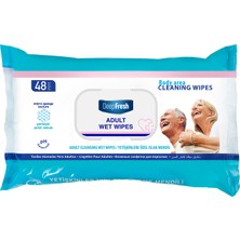 Deep Fresh Yetişkin Vücut Temizleme Mendili 48 Yaprak Yumuşak Petek Dokulu Temizlik İçin Özel