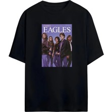 Von Labas Eagles Tasarimli Yüksek Baski Kali̇teli̇ Unisex Yeni̇ Sezon Oversize Pamuklu  T-Shirt