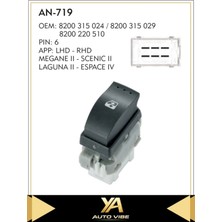 Universal Megane Cam Düğmesi Cam Anahtar Renault Megane Iı Dynamıc Laguna Iı Arka Tekli 6pin