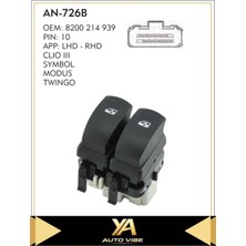 Universal Cam Düğmesi Cam Anahtar Renault Clıo Iıı Symbol Modus Twıngo Sol Çiftli 10PİN