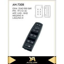 Universal Megane 3 Cam Düğmesi Cam Anahtar Megane Iıı Laguna Iıı Sol Dörtlü Çift Soket Ayna Katlanır 19PİN