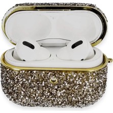 Esranın Dünyası Newface Apple Airpods Pro 2 (2.nesil) Luz Taşlı Kılıf - Siyah