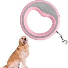 Esranın Dünyası Geri Çekilebilir Otomatik Köpek Tasması, 2.5 Metre, Pembe