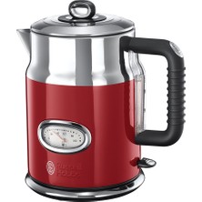 Russell Hobbs 2.4kw Retro Su Isıtıcı 1,7 lt Kırmızı Çelik ile Şık Tasarım ve Hızlı Isıtma21670-70/RH Retro
