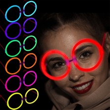 NW NessiWorld Glow Stick Parti Gözlüğü Glow Partisi Yuvarlak Şekilli Fosforlu Gözlük 6ADET Nessiworld